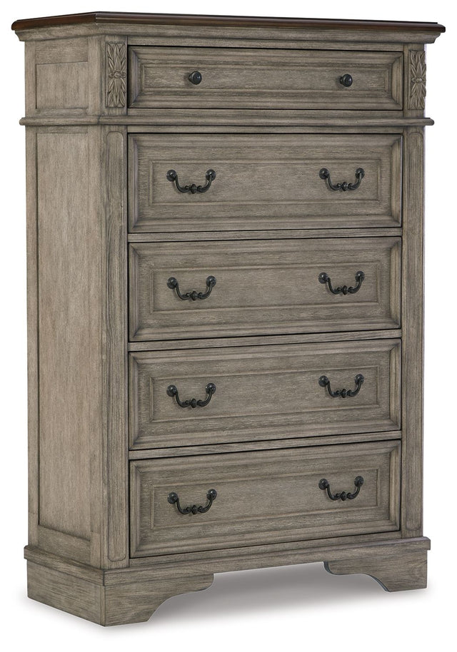 Lodenbay - Antique Gray - Five Drawer Chest by Signature Design by Ashley® | Bel Furniture