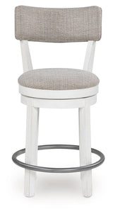 Robbinsdale - Upholstered Swivel Barstool (Set of 2) - Antique White