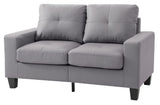 Upholstered Track Arm Loveseat For Cozy Spaces