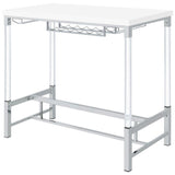 Norcrest - Acrylic Leg Bar Table - White High Gloss by Coaster Fine Furniture | Bel Furniture