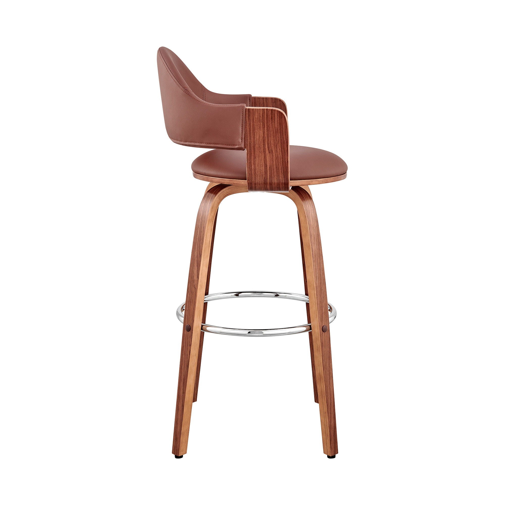 Swivel Low Back Bar Height Bar Chair - Brown