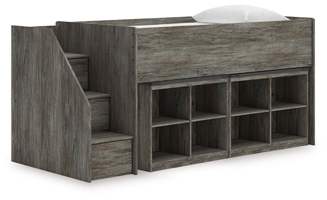 Frandern - Loft Bed Gray Twin 2 Bookcases by Signature Design by Ashley® | Bel Furniture