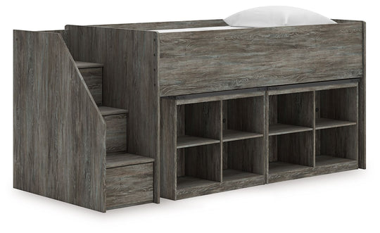 Frandern - Loft Bed Gray Twin 2 Bookcases by Signature Design by Ashley® | Bel Furniture