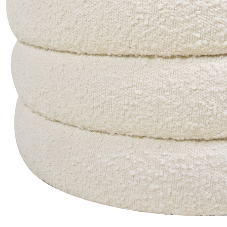 Fuji - Oversized Round Storage Ottoman by Jennifer Taylor Home | Bel Furniture