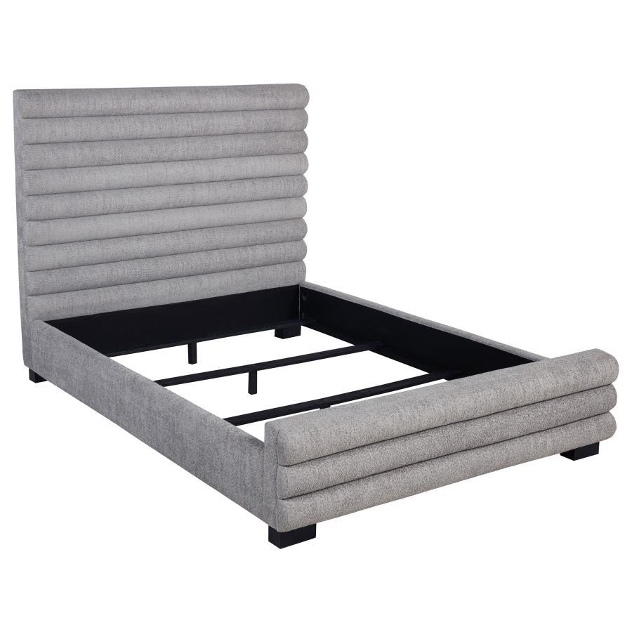 Patricia - Boucle Upholstered Bed Gray by Coaster Fine Furniture | Bel Furniture