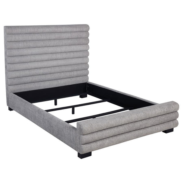 Patricia - Boucle Upholstered Bed Gray by Coaster Fine Furniture | Bel Furniture
