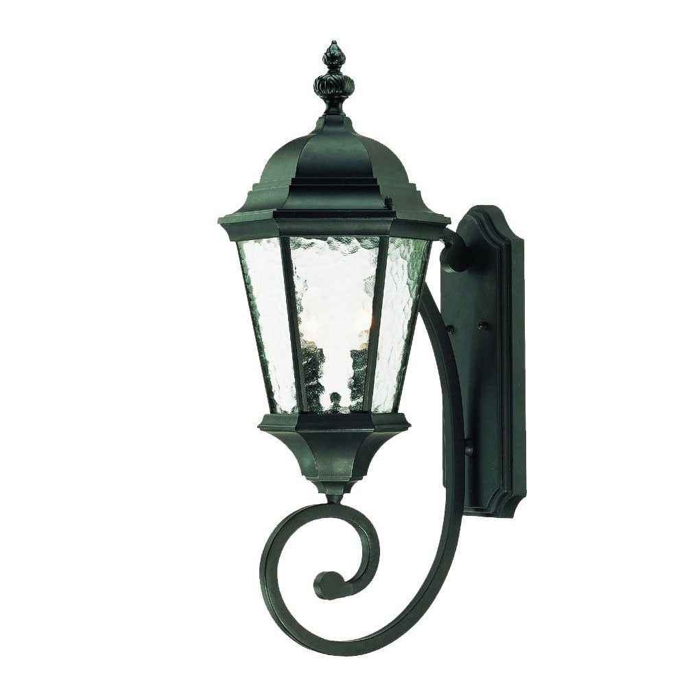 Two Light Carousel Lantern Wall Light - Matte Black