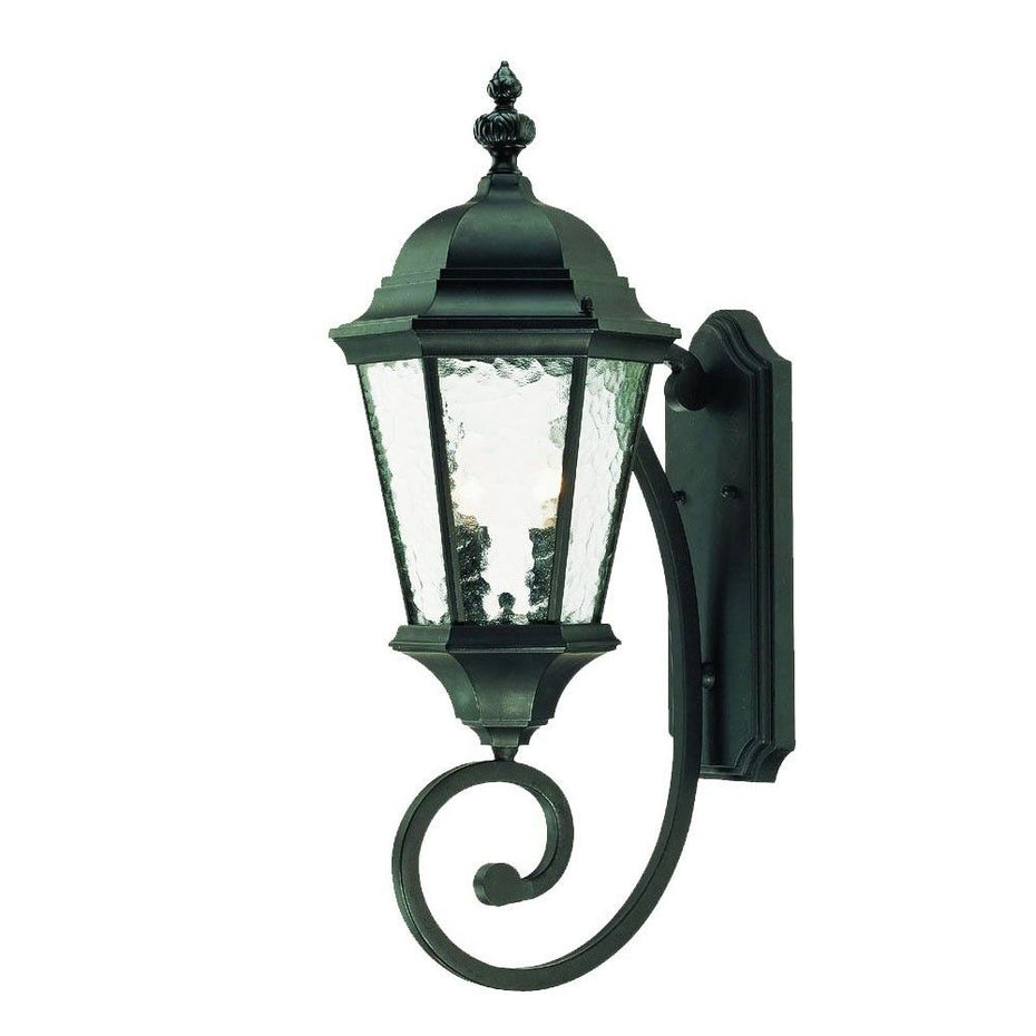 Two Light Carousel Lantern Wall Light - Matte Black