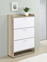 Denia - 3-Tier Engineered Wood Shoe Cabinet by CoasterEveryday | Bel Furniture