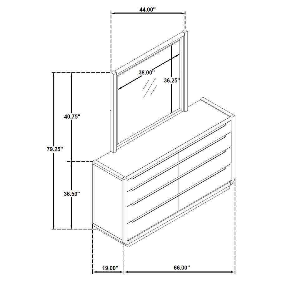 Leandro - 8-Drawer Bedroom Dresser Cabinet