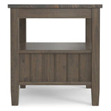 Lev - End Table With Bottom Drawer - Smoky Brown by Simpli-Home | Bel Furniture
