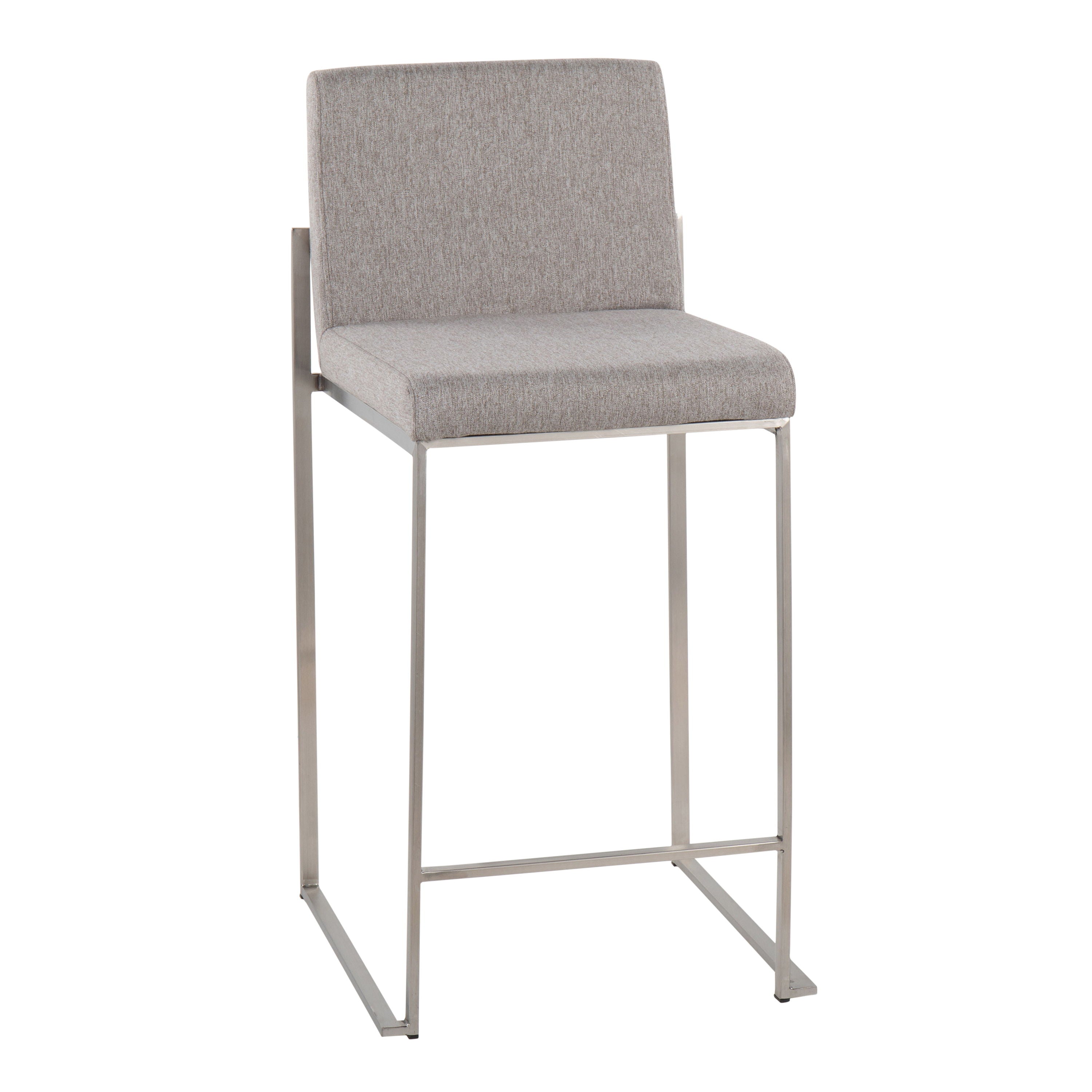 Fuji - Contemporary High Back Counter Stool, Functional Design