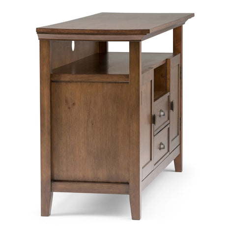 Redmond - Tall TV Media Stand - Rustic Natural Aged Brown by Simpli-Home | Bel Furniture