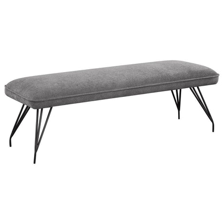 Dodson - Fabric Upholstered Dining Bench Dark Gray by Coaster Fine Furniture | Bel Furniture