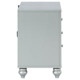 Gunnison - 2-Drawer Nightstand - Silver Metallic by CoasterEssence | Bel Furniture