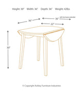 Hammis - Round Dining Drop Leaf Table Set by Signature Design by Ashley® | Bel Furniture