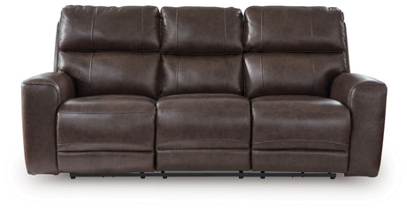 Crossplex - Smoke - Power Recline Sofa With Adjustable Headrest by Signature Design by Ashley® | Bel Furniture