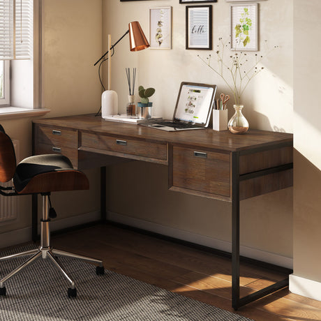 Richmond - Desk - Rustic Natural Aged Brown by Simpli-Home | Bel Furniture