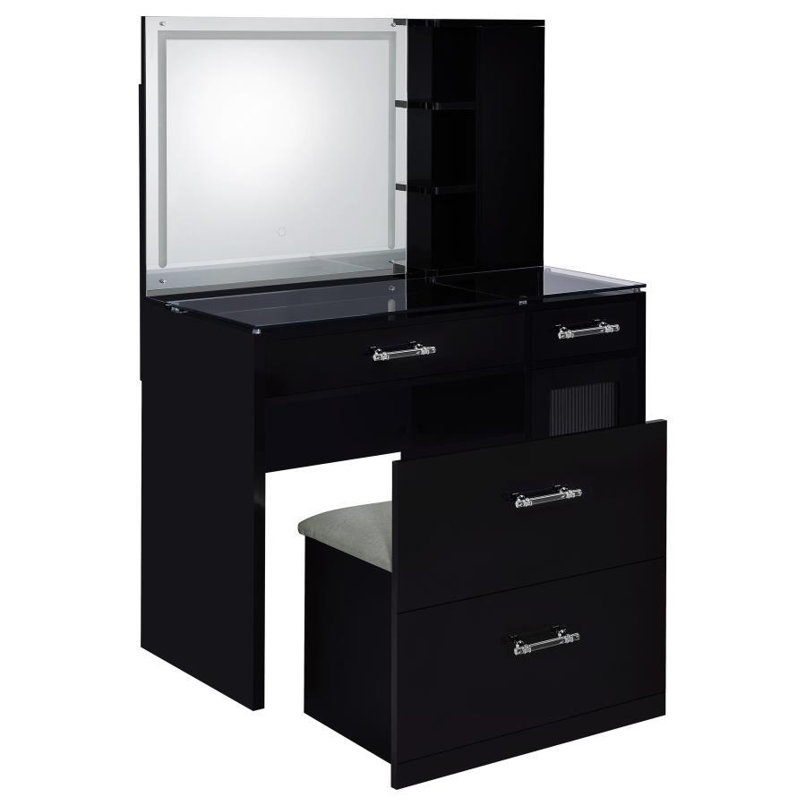 Flora - 2-Drawer Vanity Set With LED Mirror by Coaster Fine Furniture | Bel Furniture