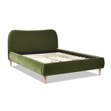 Roman - Curved Headboard Upholstered Platform Bed by Jennifer Taylor Home | Bel Furniture