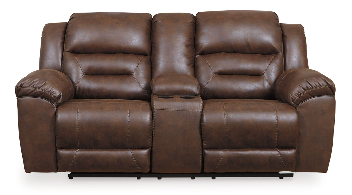 Stoneland - Reclining Loveseat Dark Brown by Signature Design by Ashley® | Bel Furniture