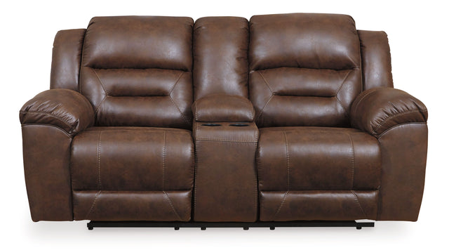 Stoneland - Reclining Loveseat Dark Brown by Signature Design by Ashley® | Bel Furniture