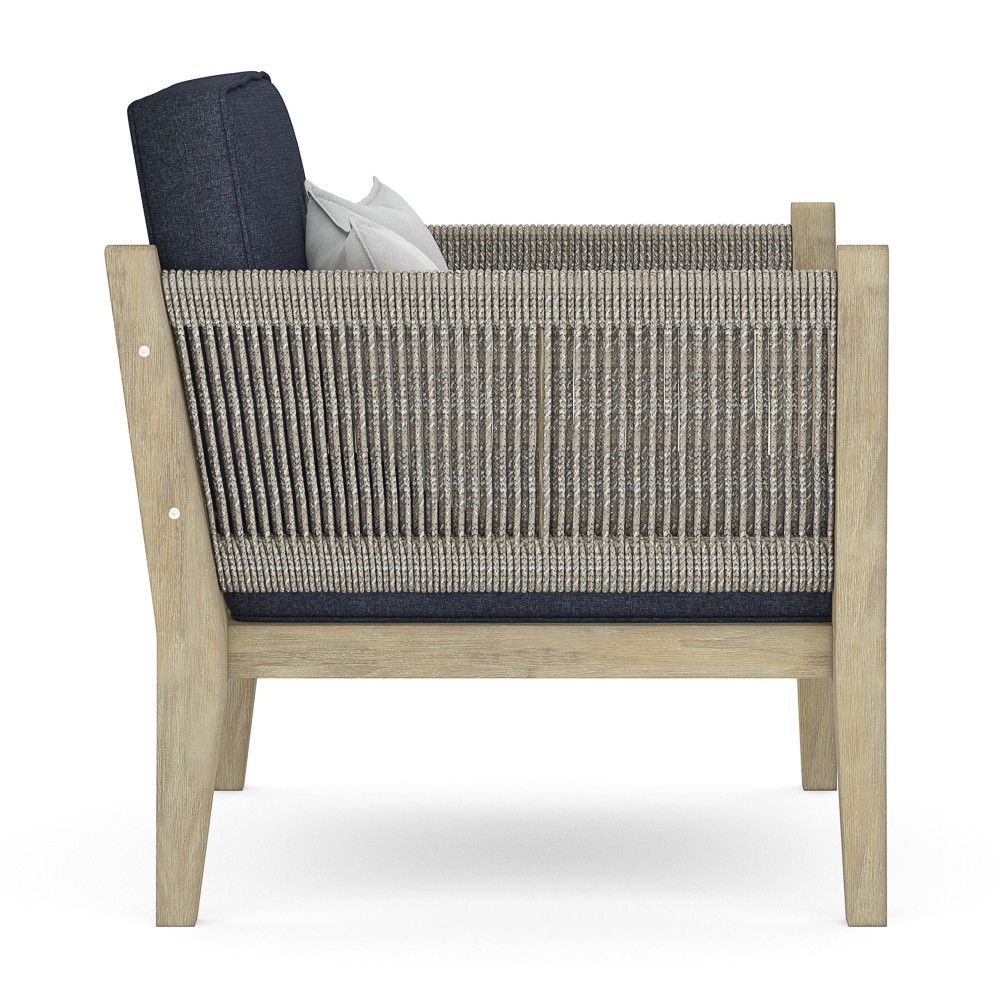 Cayman - Outdoor Conversation Chair - Slate Gray by Simpli-Home | Bel Furniture