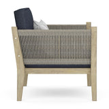 Cayman - Outdoor Conversation Chair - Slate Gray by Simpli-Home | Bel Furniture