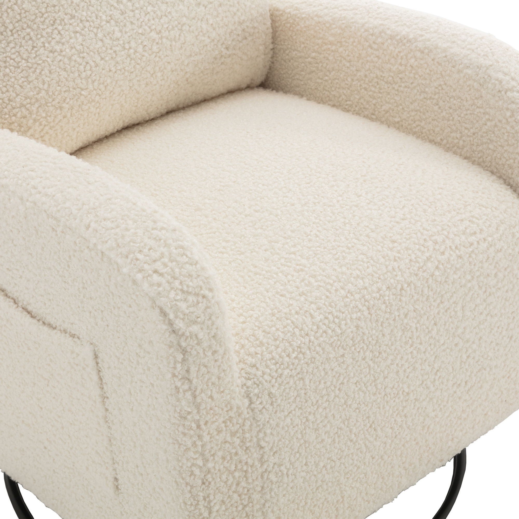 Jiada - Upholstered Swivel Glider Rocking Chair For Nursery Modern Style One Left Bag