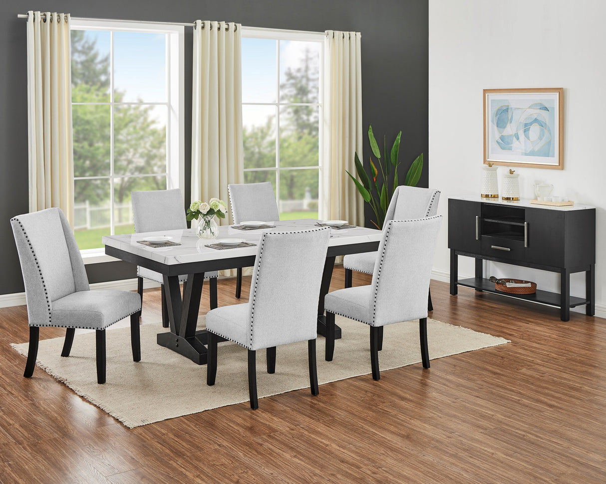 Vance - Side Board - Charcoal / White by Crown Mark | Bel Furniture