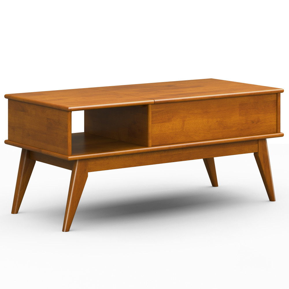 Draper - Lift Top Coffee Table - Teak by Simpli-Home | Bel Furniture