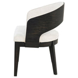 Leandro - Upholstered Dining Arm Chair (Set of 2) - Burnished Black / Cream