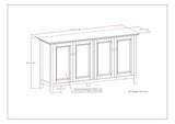 Amherst - Wide 4 Door Storage Cabinet - Hickory Brown by Simpli-Home | Bel Furniture