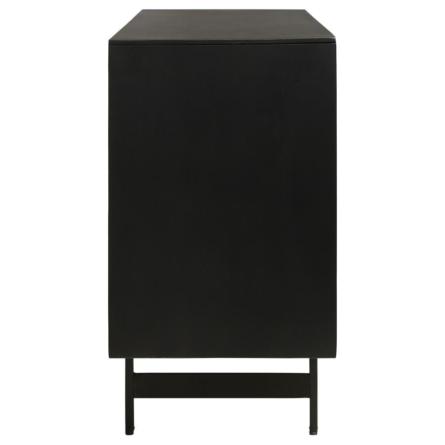 Aminah - 3 Door Wood Accent Cabinet - Natural And Black