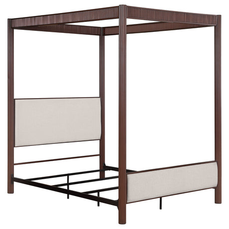 Zimmerlee - Metal Canopy Bed Dark Brown by Coaster Fine Furniture | Bel Furniture
