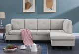 Santiago - Linen Sectional Sofa With Right Facing Chaise by Lilola Home | Bel Furniture