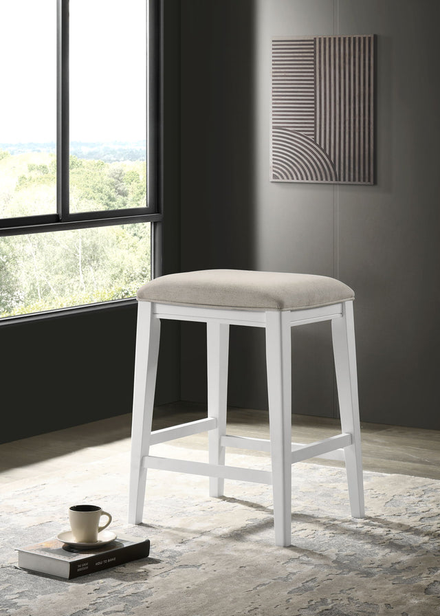 Sasha - 17" Counter Height Stool With Upholstered Seat by Lilola Home | Bel Furniture