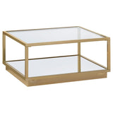 Renee - 2 Piece Square Coffee Table Set - Rose Brass by CoasterElevations | Bel Furniture