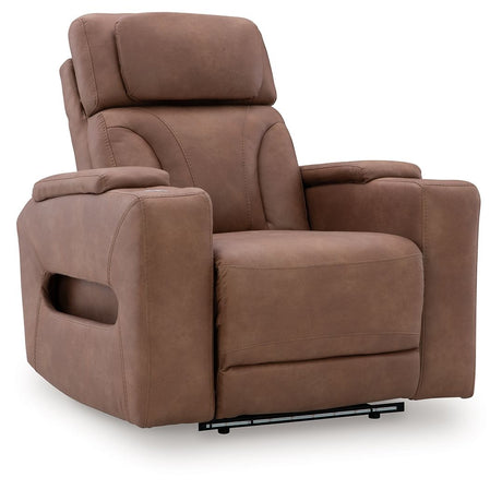 Clean-Slate - Caramel - Power Recliner / Adj Headrest by Signature Design by Ashley® | Bel Furniture