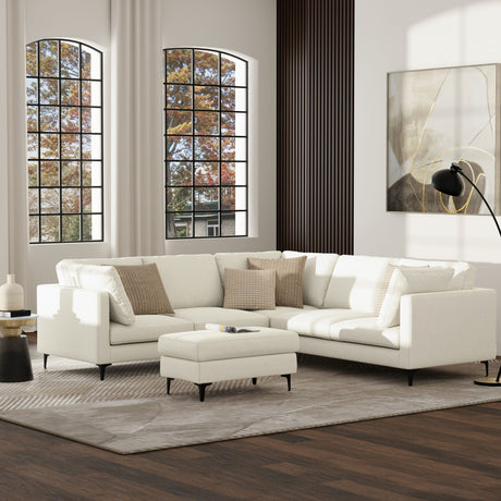 Ava - Mid Century Corner Sectional Sofa Handcrafted - view 12
