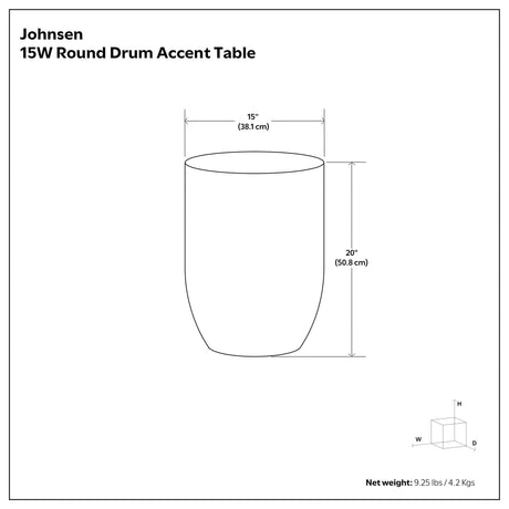 Johnsen - Handcrafted Large Metal Accent Table - view 18