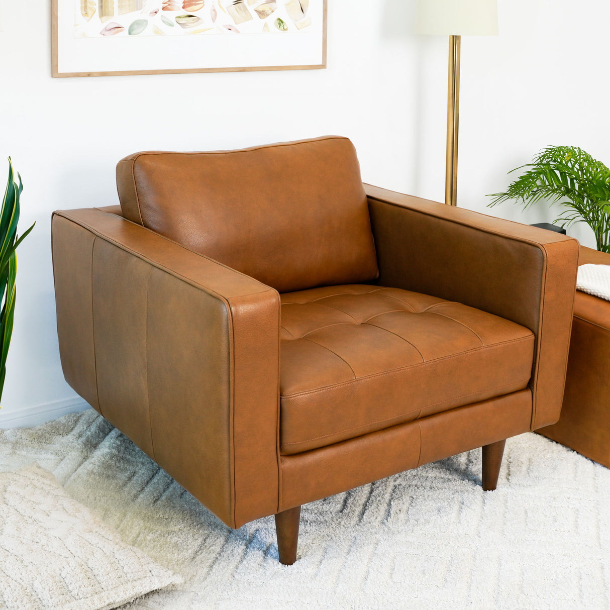 Catherine - Lounge Chair - Brown / Tan