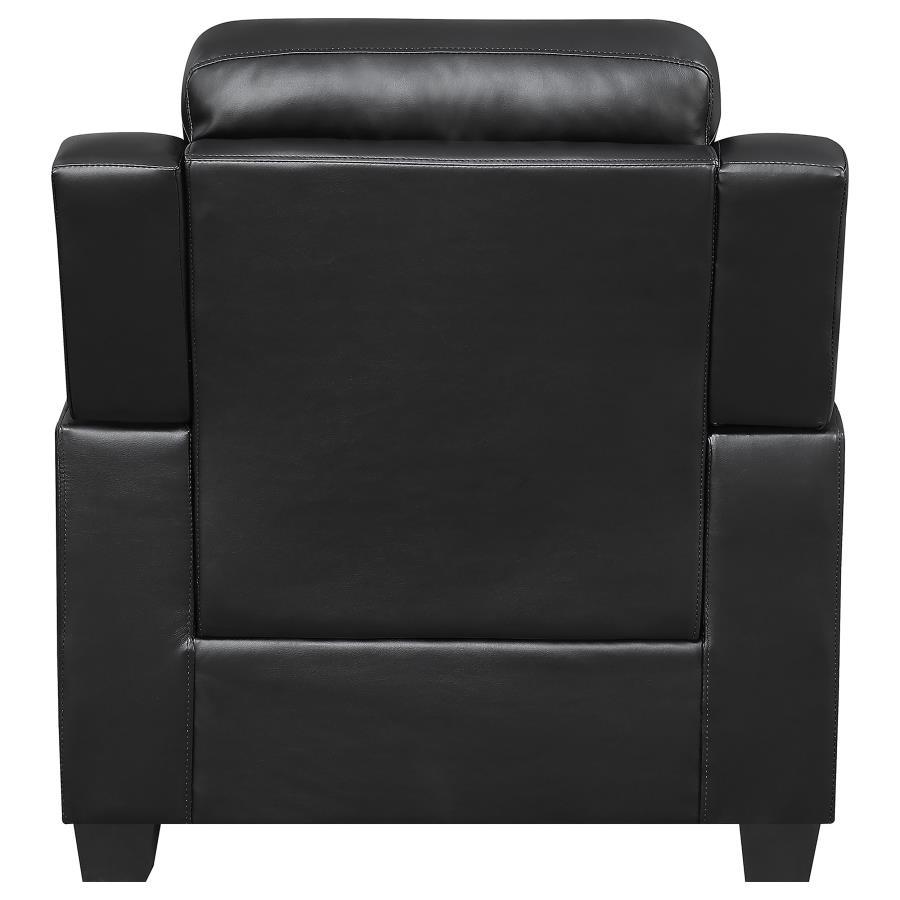 Finley - Upholstered Padded Arm Tufted Accent Chair - Black by CoasterEveryday | Bel Furniture