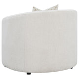 Rainn - Boucle Upholstered Sloped Arm Accent Chair - Latte by CoasterEssence | Bel Furniture