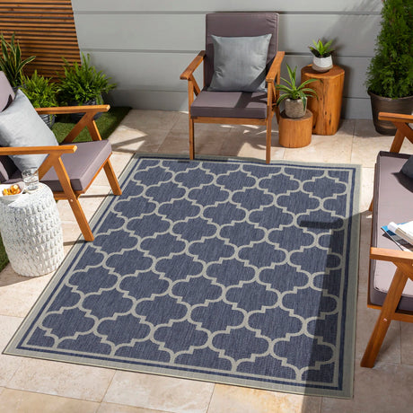 Sunshine - 5'3" X 7'3" Indoor, Outdoor Area Rug Polypropylene - Blue - view 4