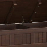 Acadian - Entryway Storage Bench With Shelf - Brown by Simpli-Home | Bel Furniture