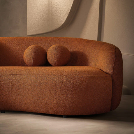 Drake - Japandi Style Curvy Boucle Sofa - view 15