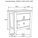 Hazlewood - 2-Drawer Nightstand Bedside Table - Vineyard Oak