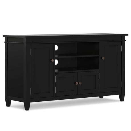 Carlton - TV Media Stand Black by Simpli-Home | Bel Furniture