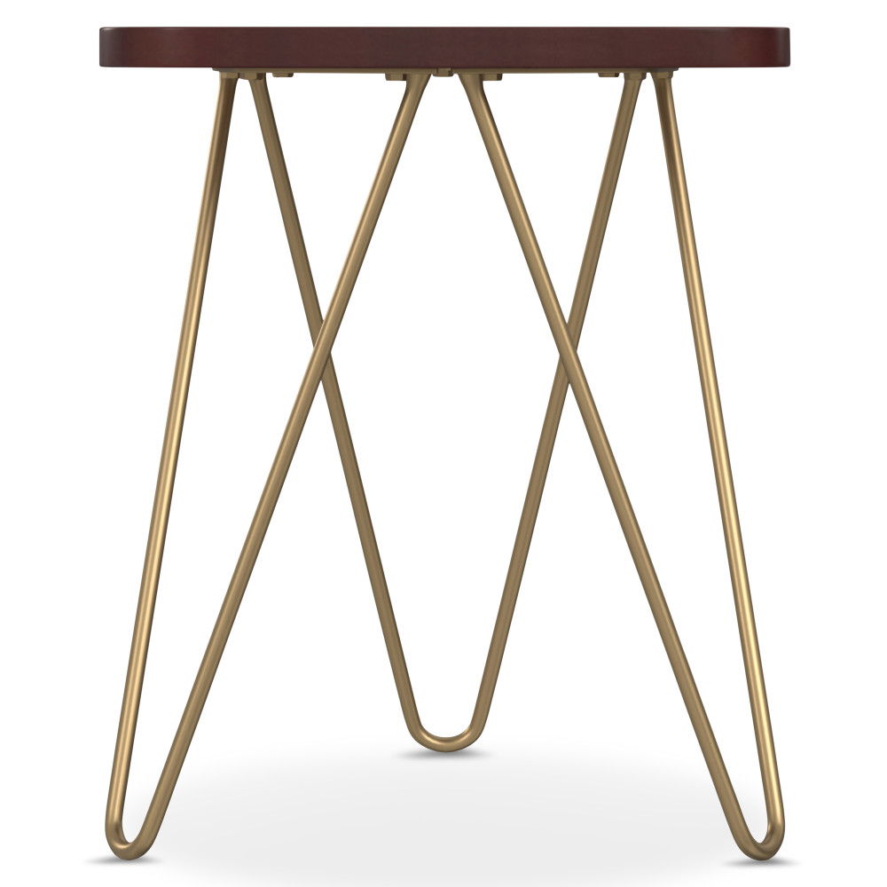 Patrice - Metal And Wood Accent Table - Dark Brown